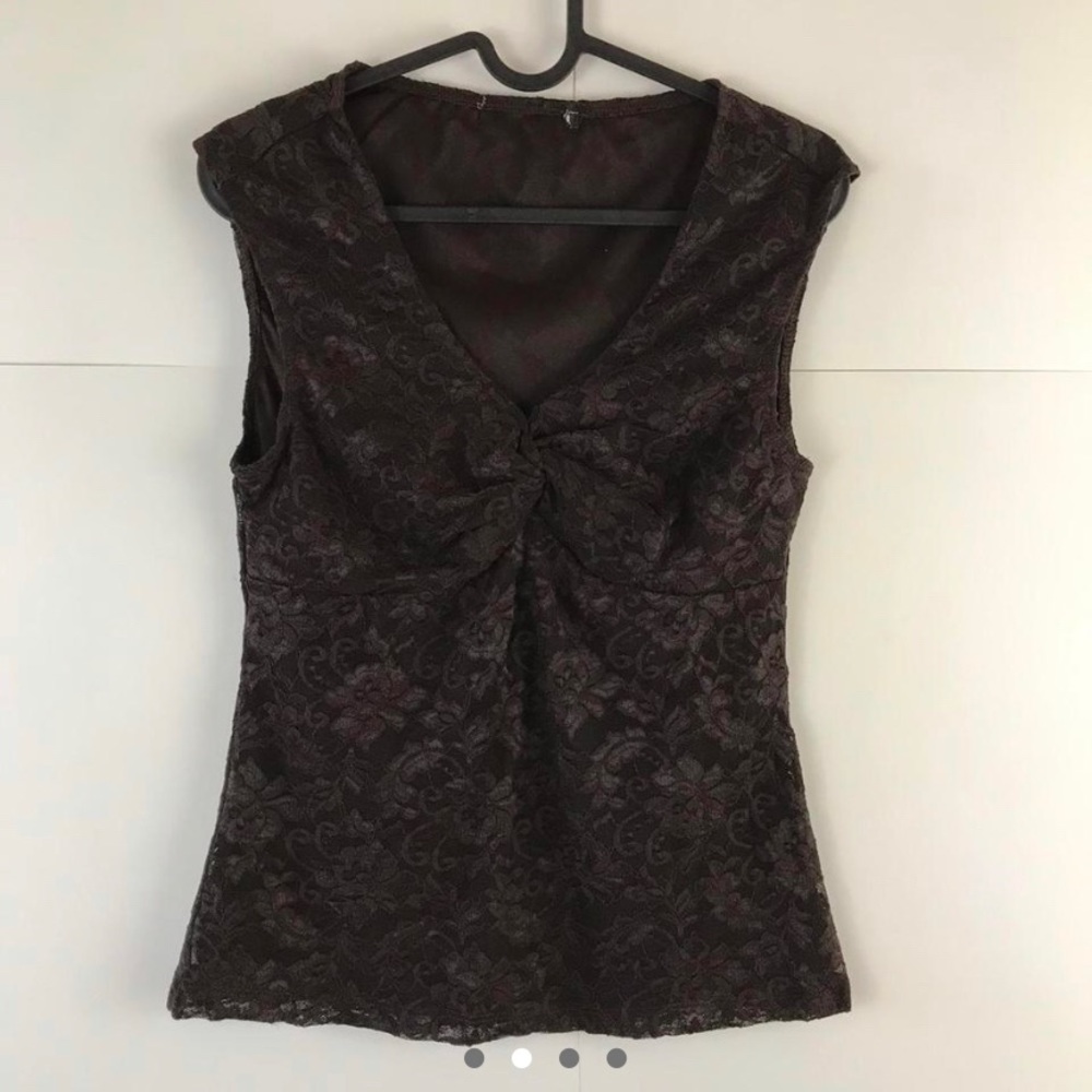 Rampage Brown Lace Fairycore Blouse